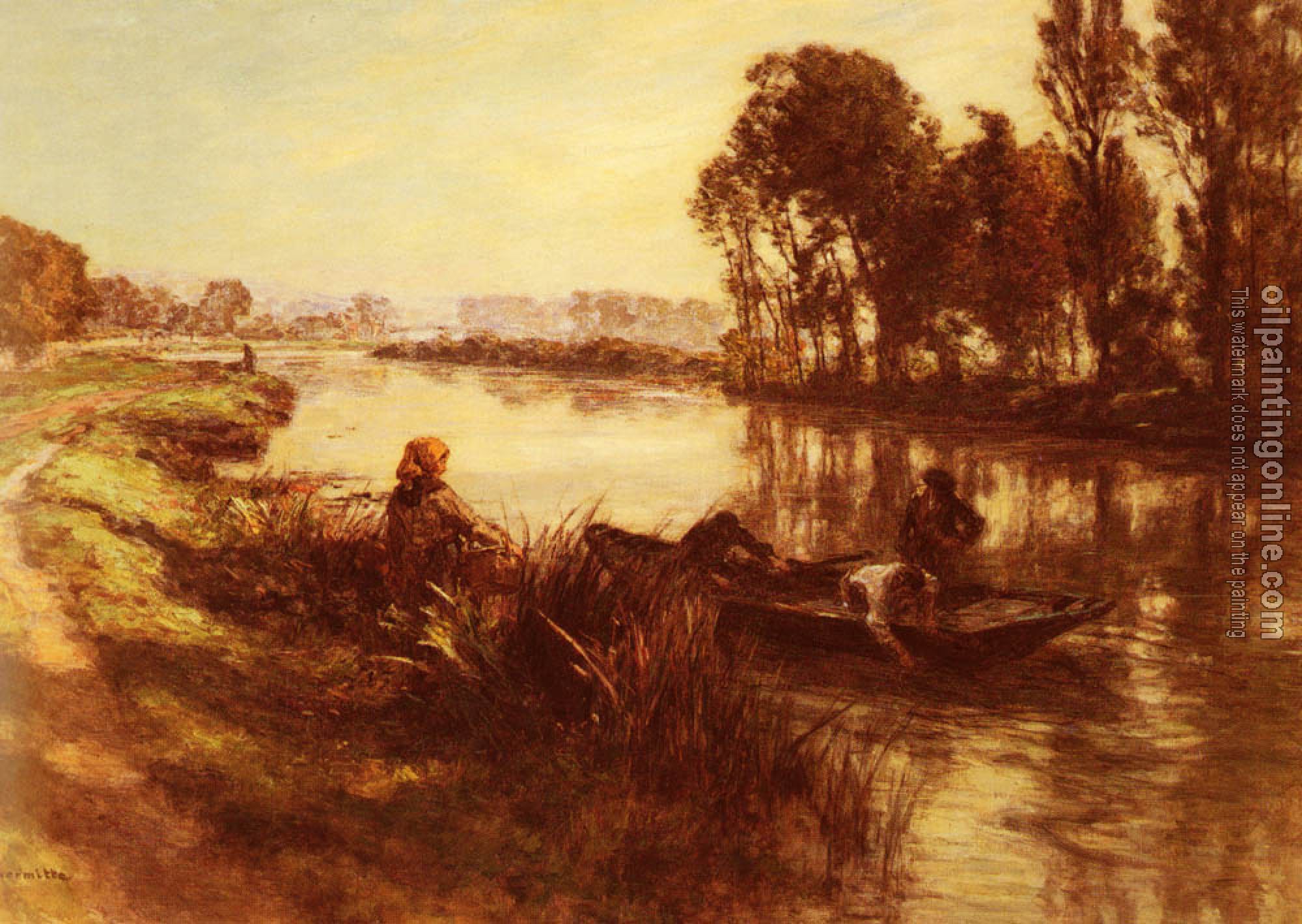 Lhermitte, Leon Augustin - By the Banks of the River